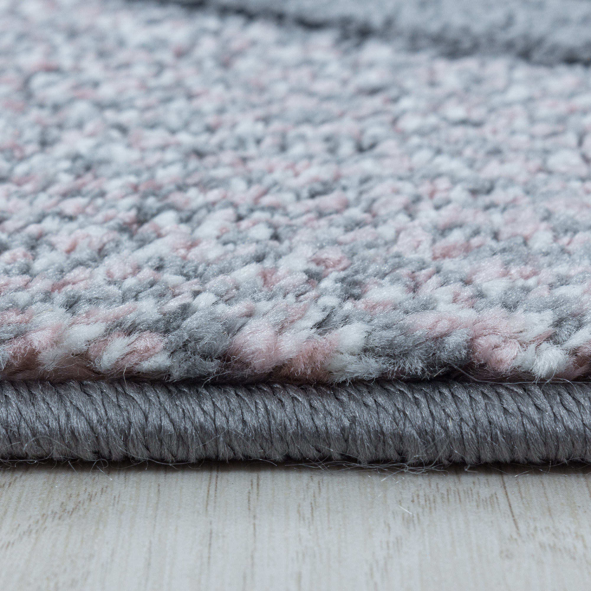 Kinder-Teppich blau und rosa im Hasen Design