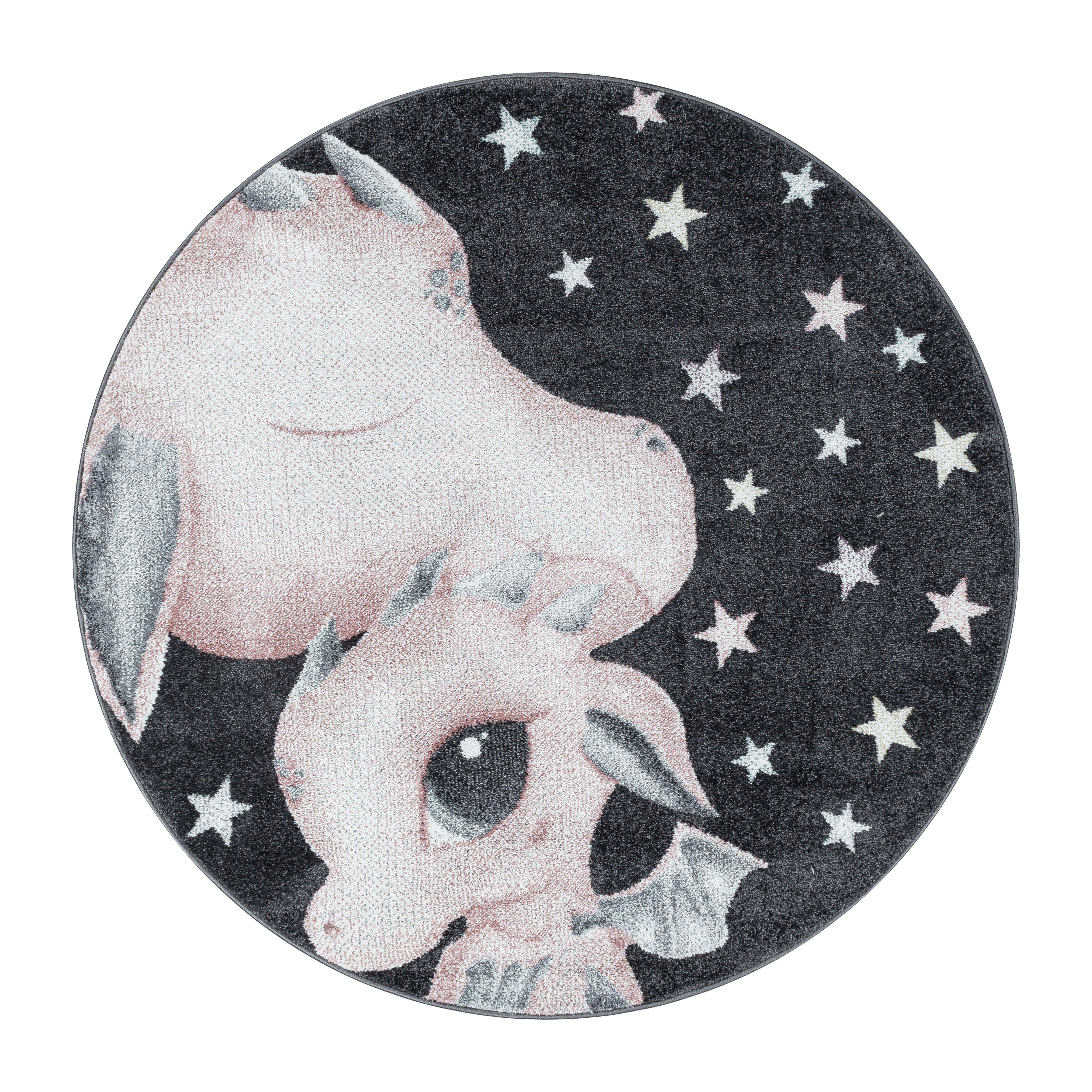 Kinder-Teppich rosa und blau Drachen Design niedlich