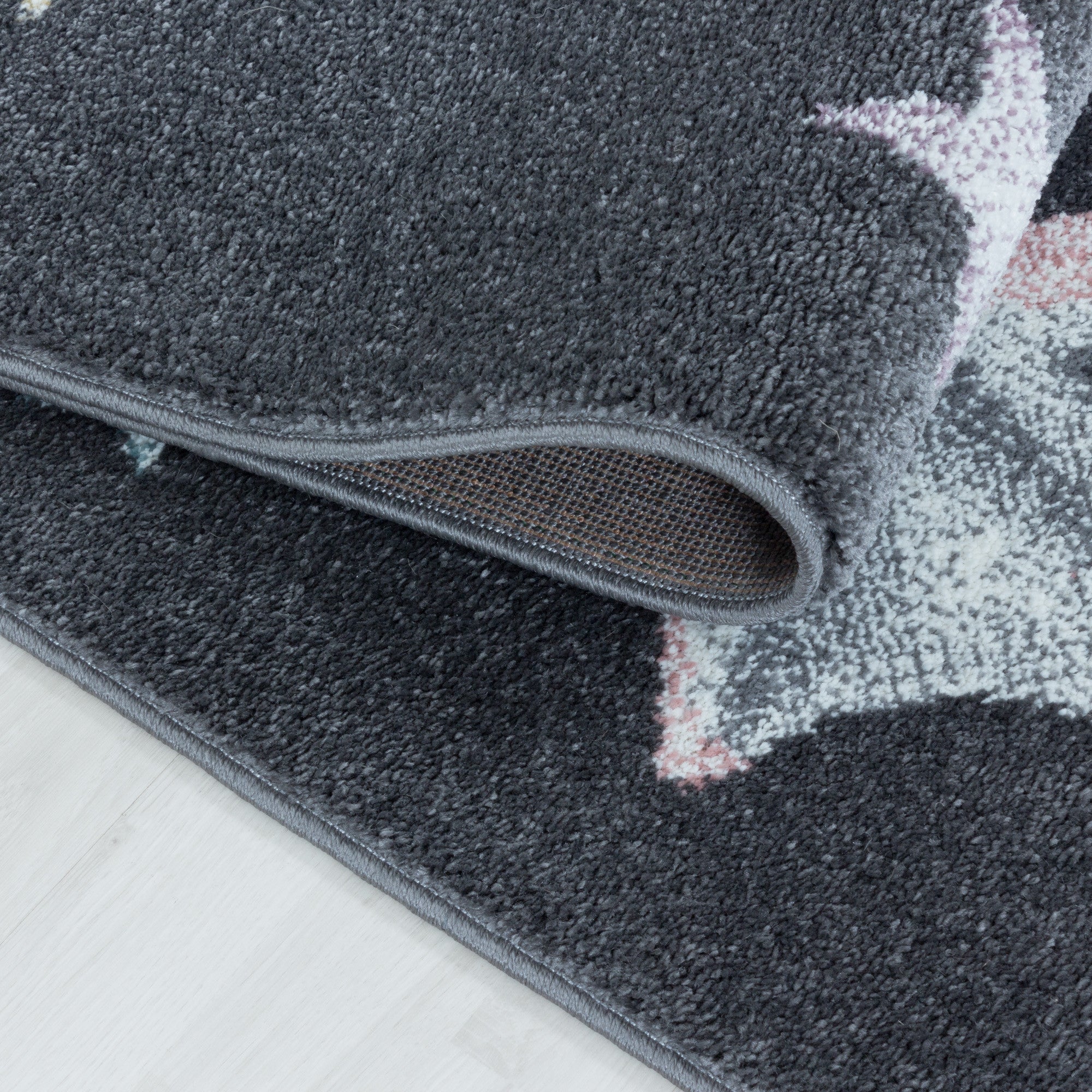Kinder-Teppich rosa und blau Drachen Design niedlich