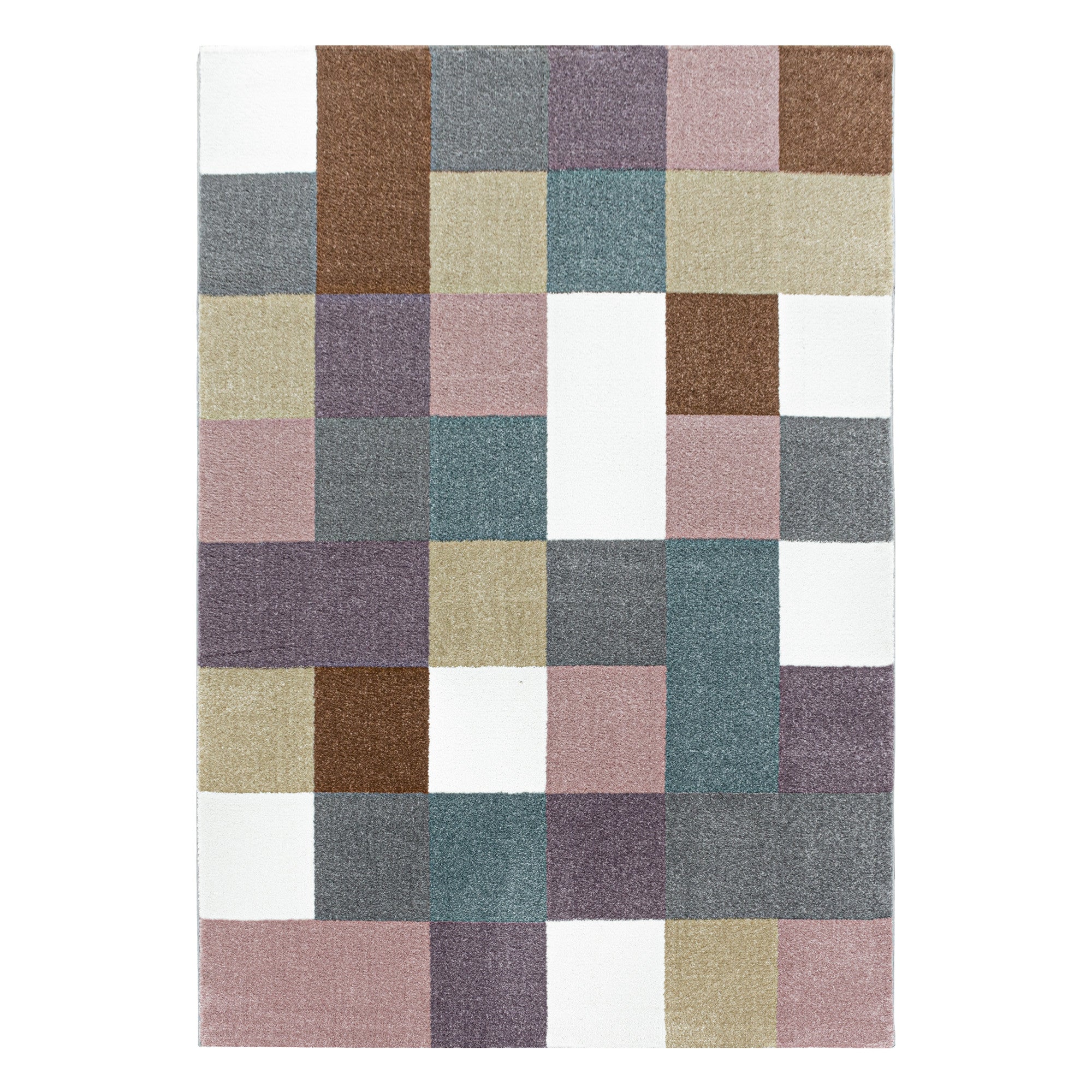 Kinder-Teppich kariertes Design bunt