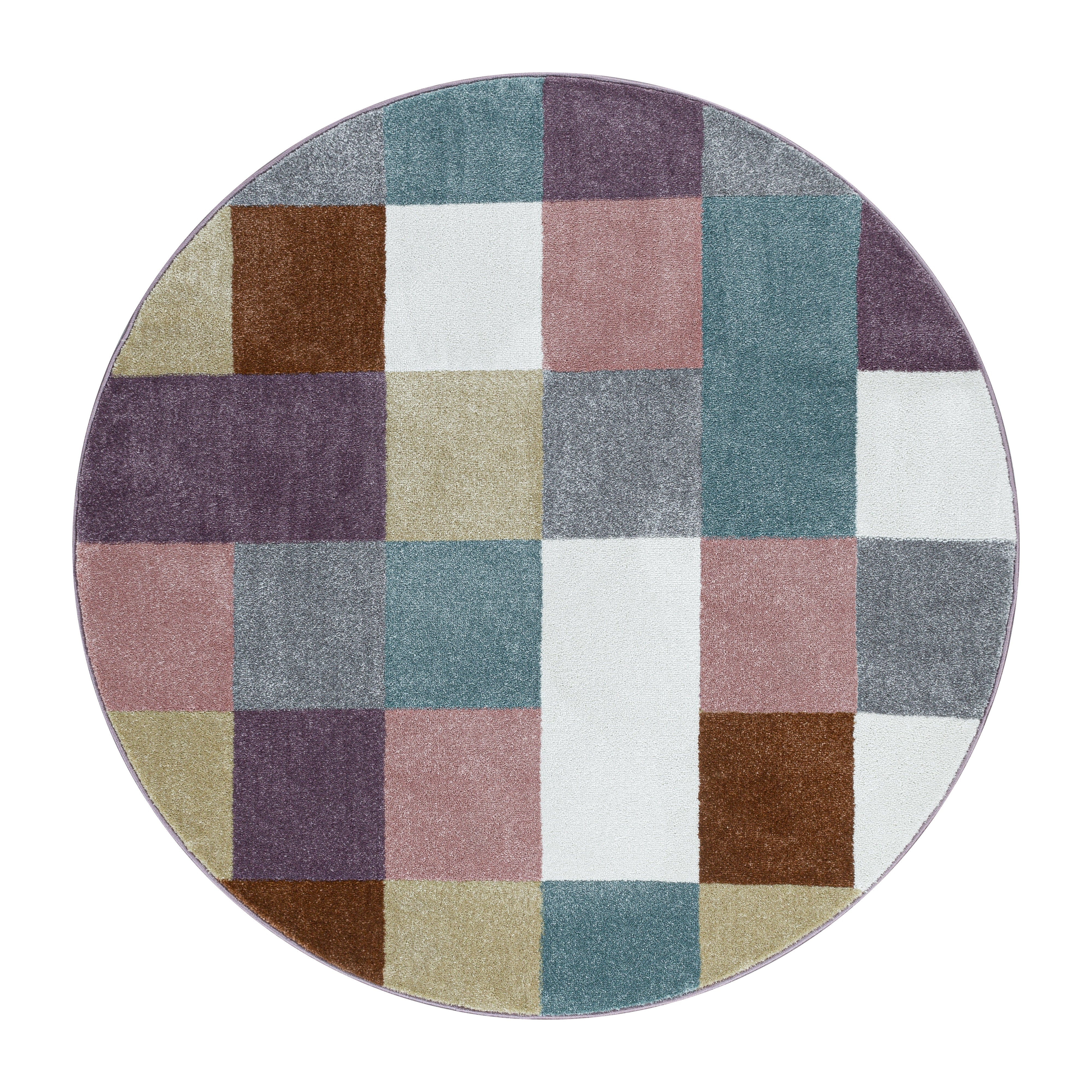 Kinder-Teppich kariertes Design bunt