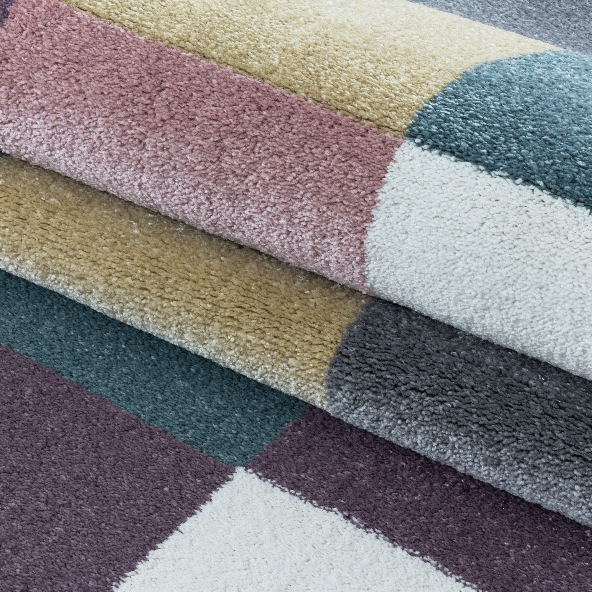 Kinder-Teppich kariertes Design bunt