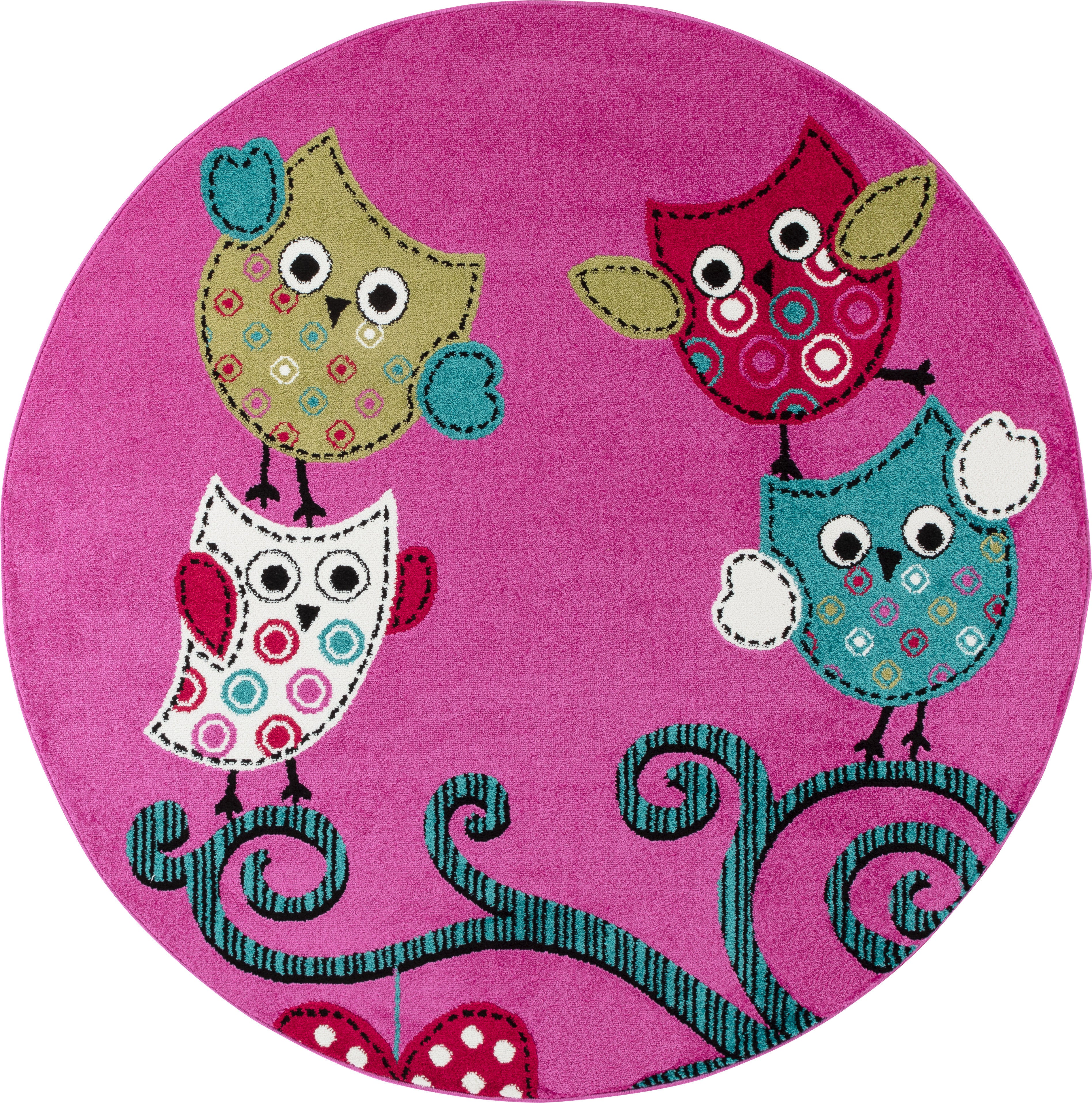 Kinder-Teppich lustiges Eulen-Design