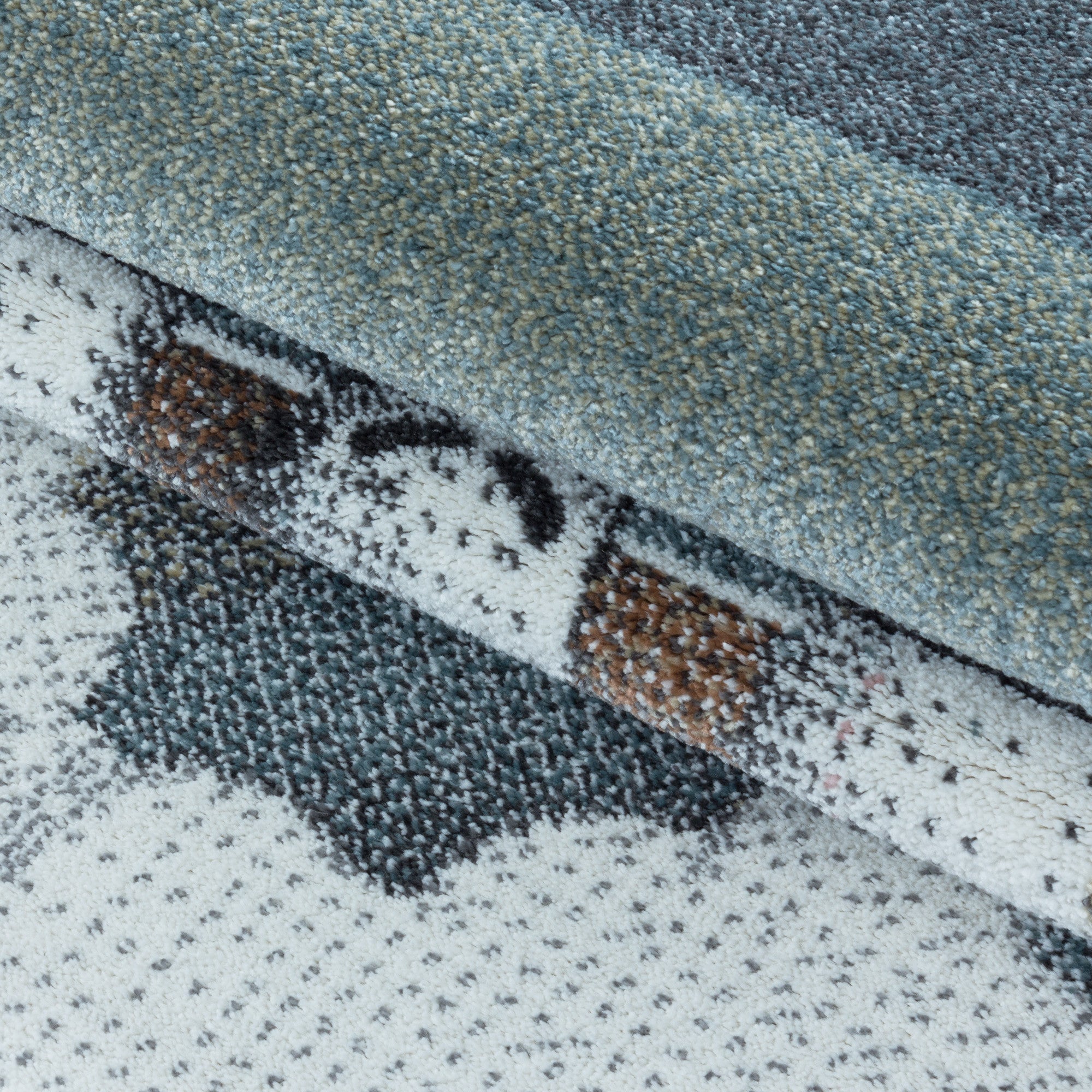 Kinder-Teppich Weltraumraketen Design bunt