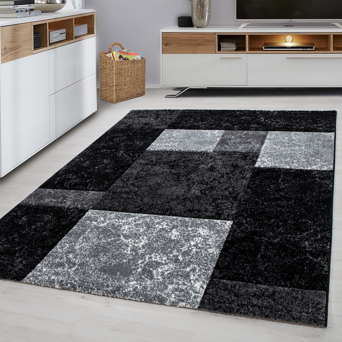 Design 1330 Schwarz Rechteckig