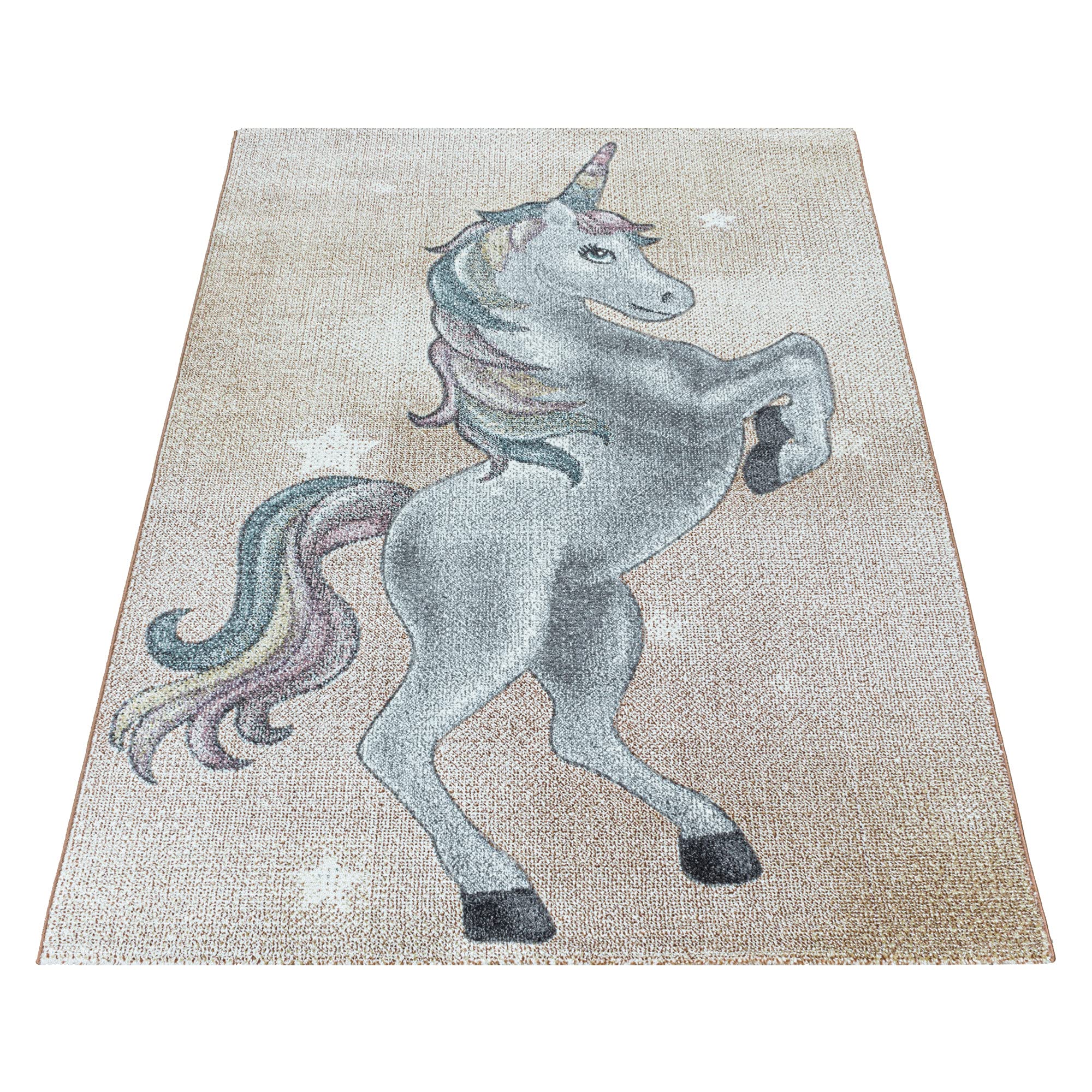 Kinder-Teppich niedliches Einhorn Design in verschiedenen Farben