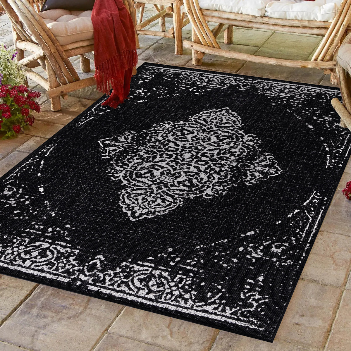 Design 4416 Schwarz Rechteckig
