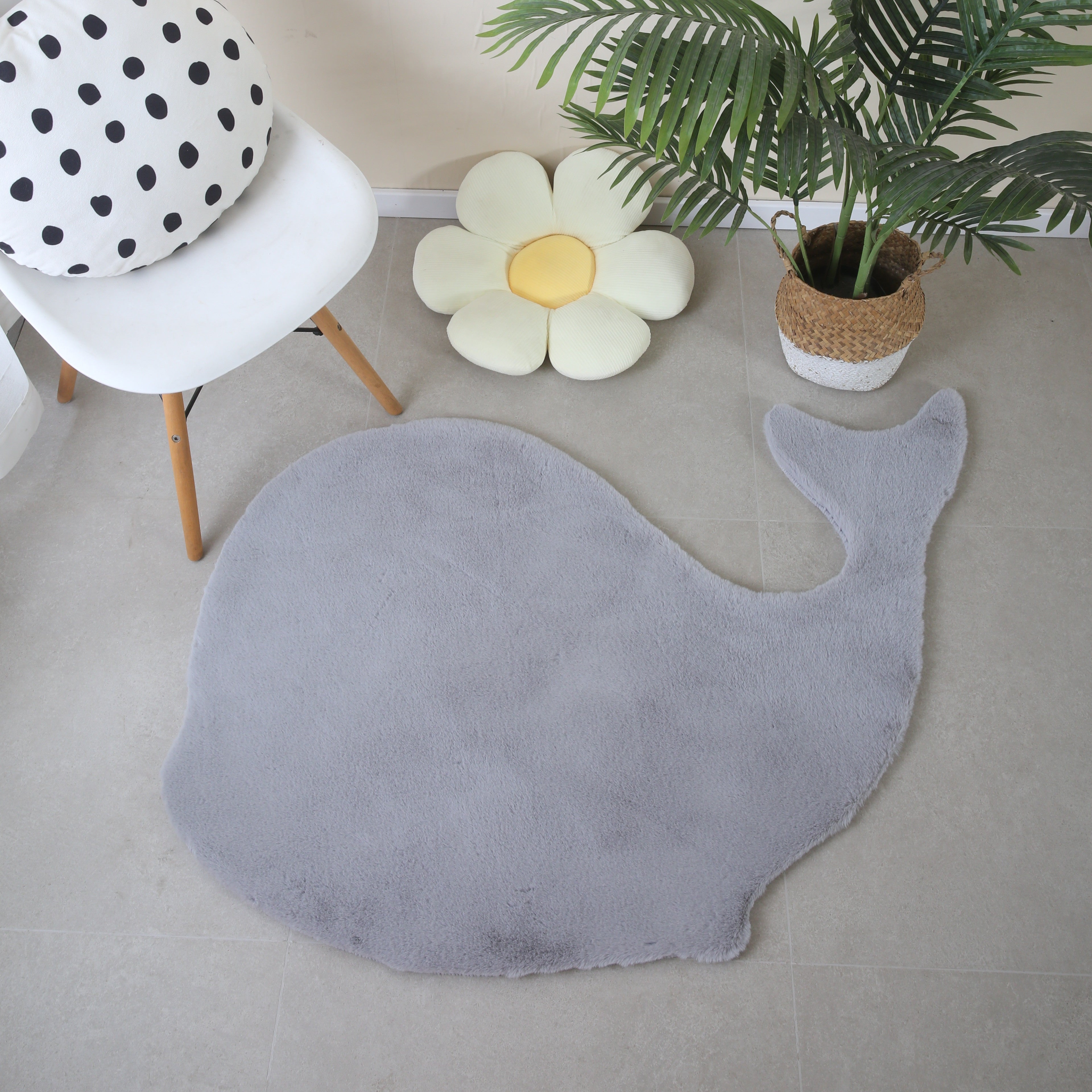 Kinder-Teppich im niedlichen Wal Design verschiedene Farben