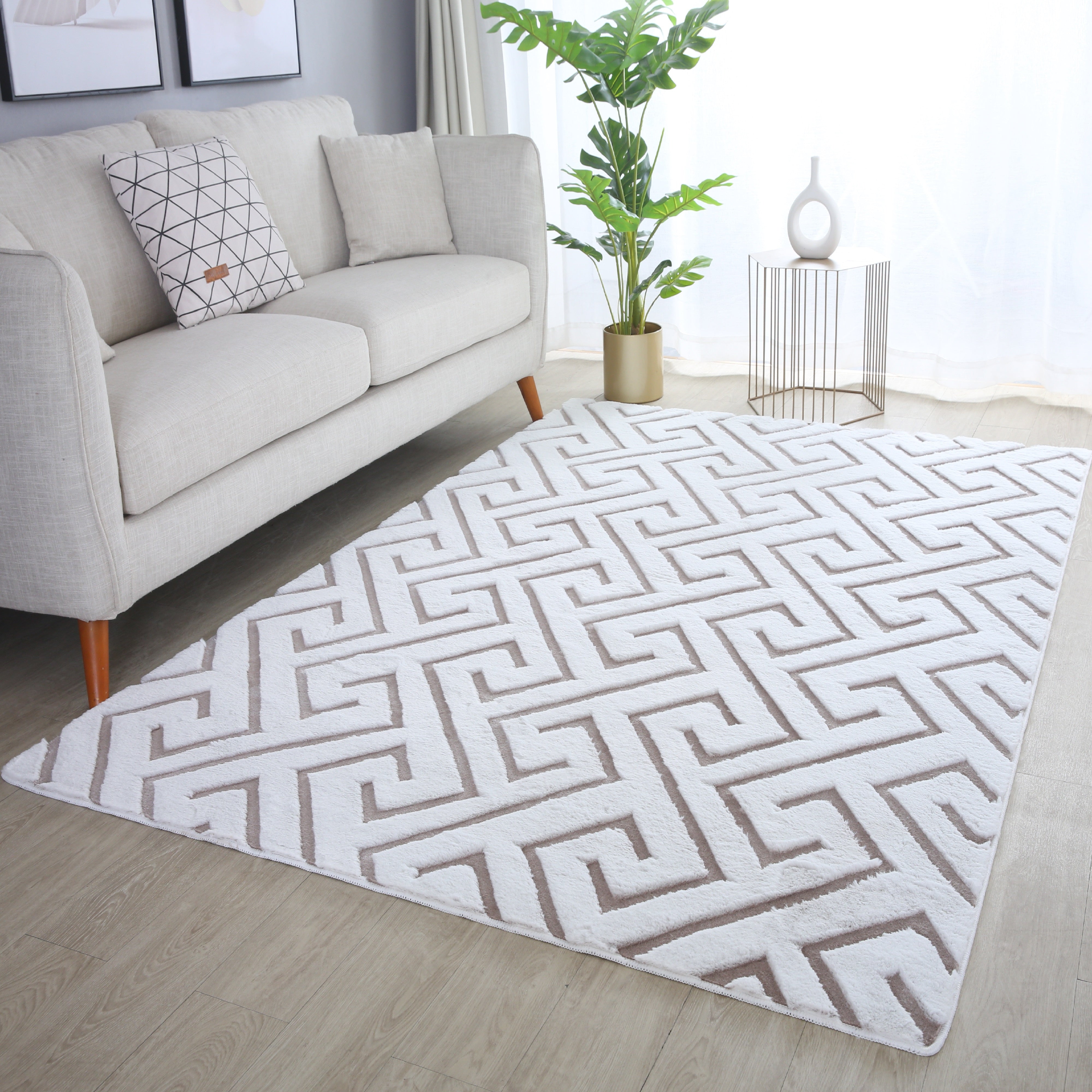 Kurzflor-Teppich im skandinavischen Design: modern und stilvoll