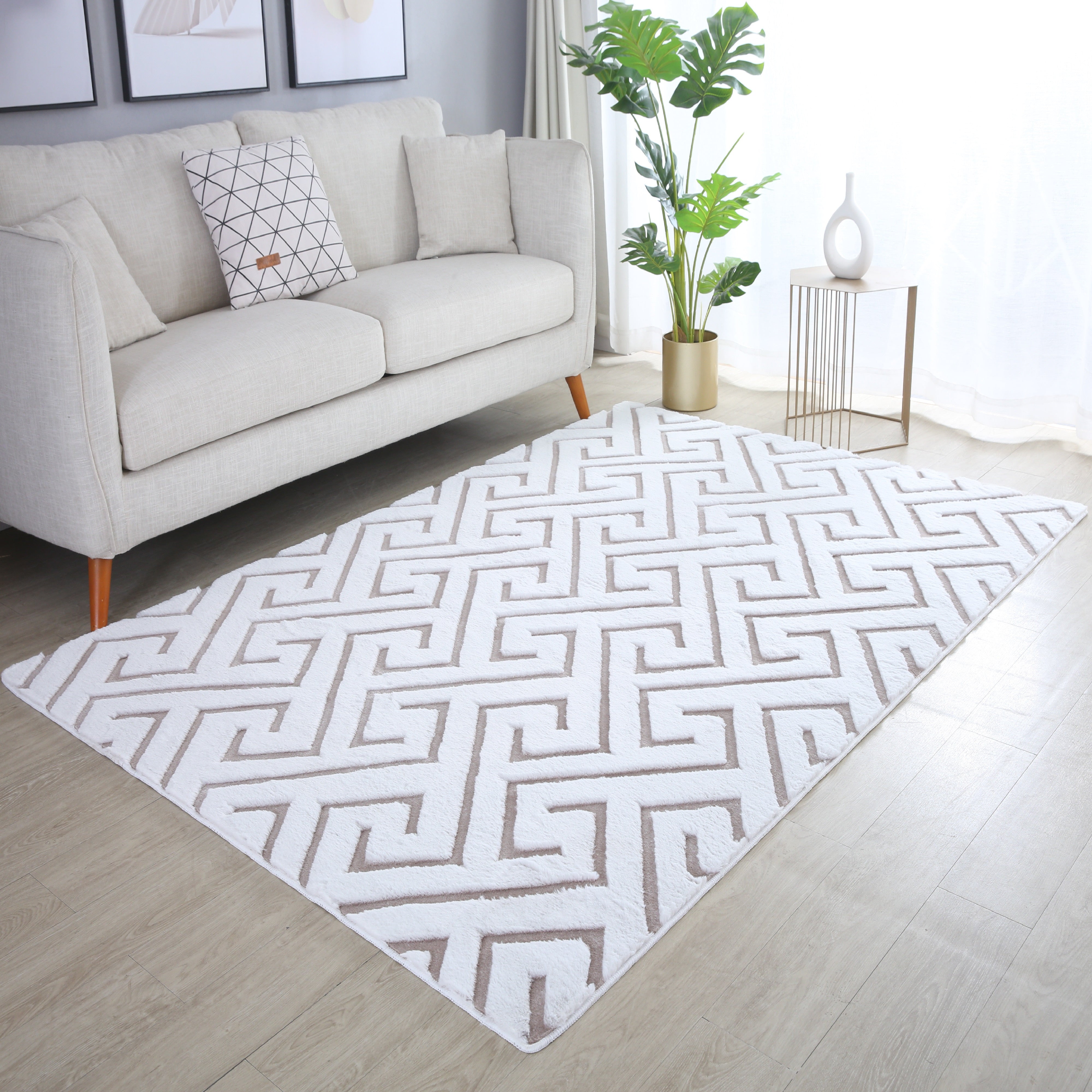 Kurzflor-Teppich im skandinavischen Design: modern und stilvoll
