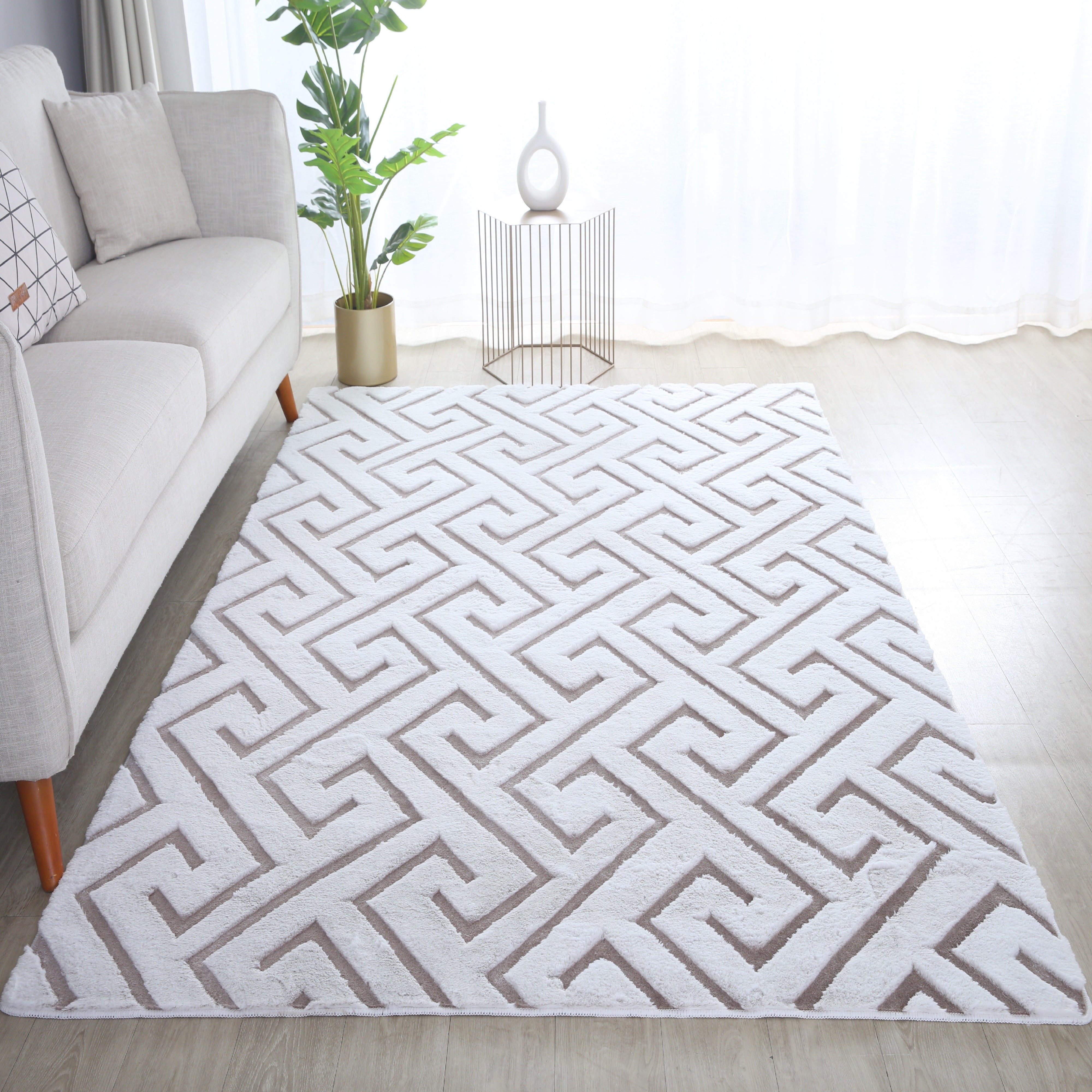 Kurzflor-Teppich im skandinavischen Design: modern und stilvoll
