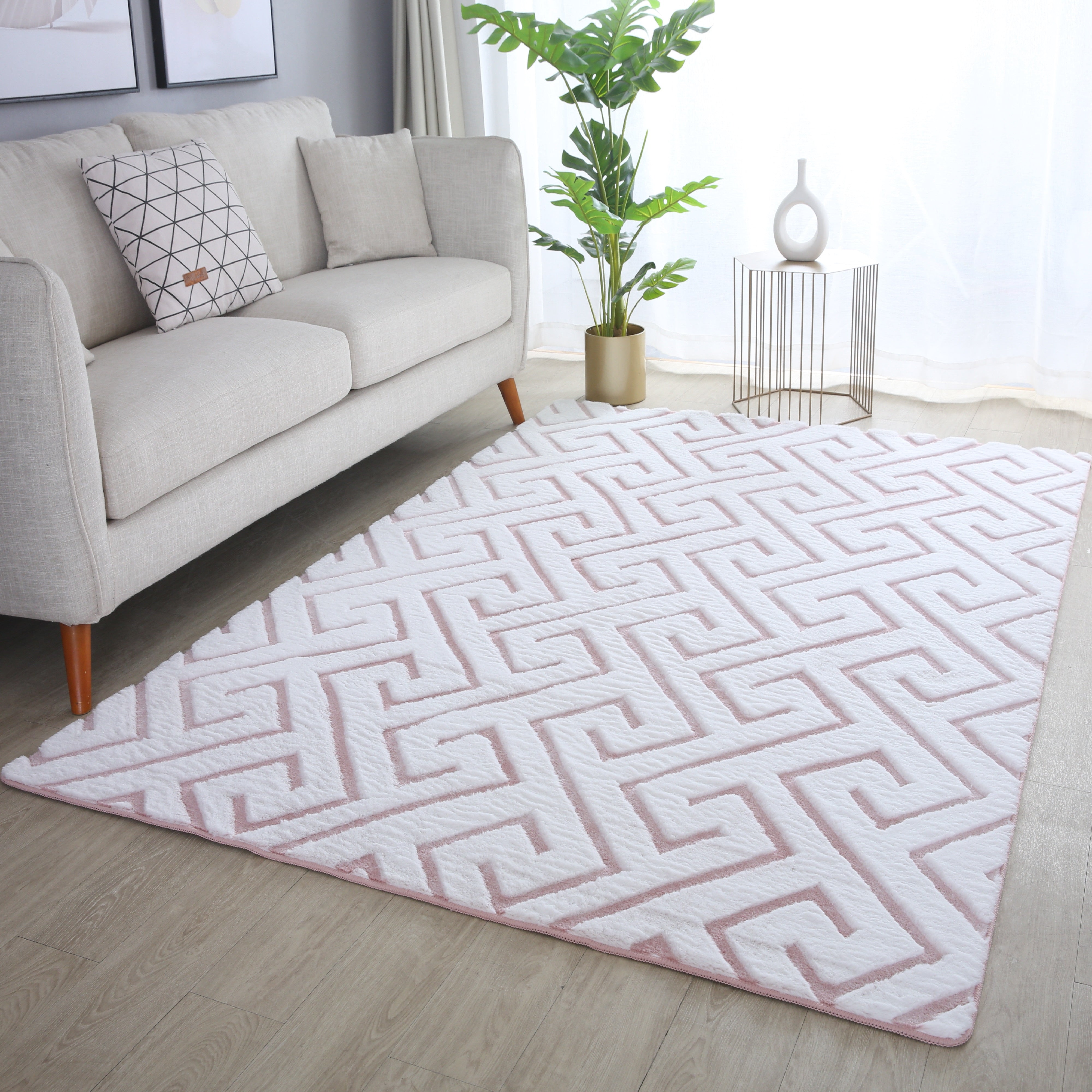 Kurzflor-Teppich im skandinavischen Design: modern und stilvoll