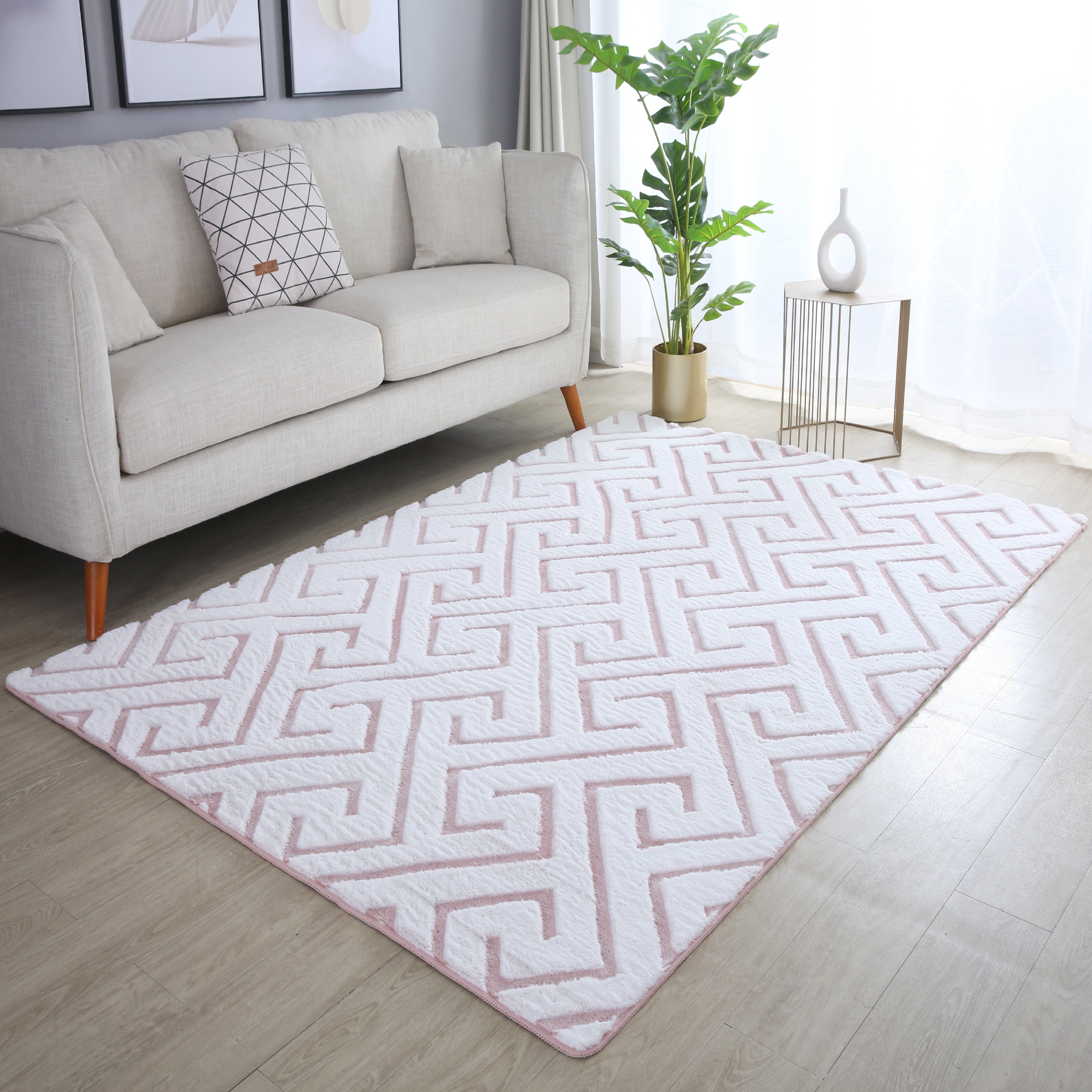 Kurzflor-Teppich im skandinavischen Design: modern und stilvoll