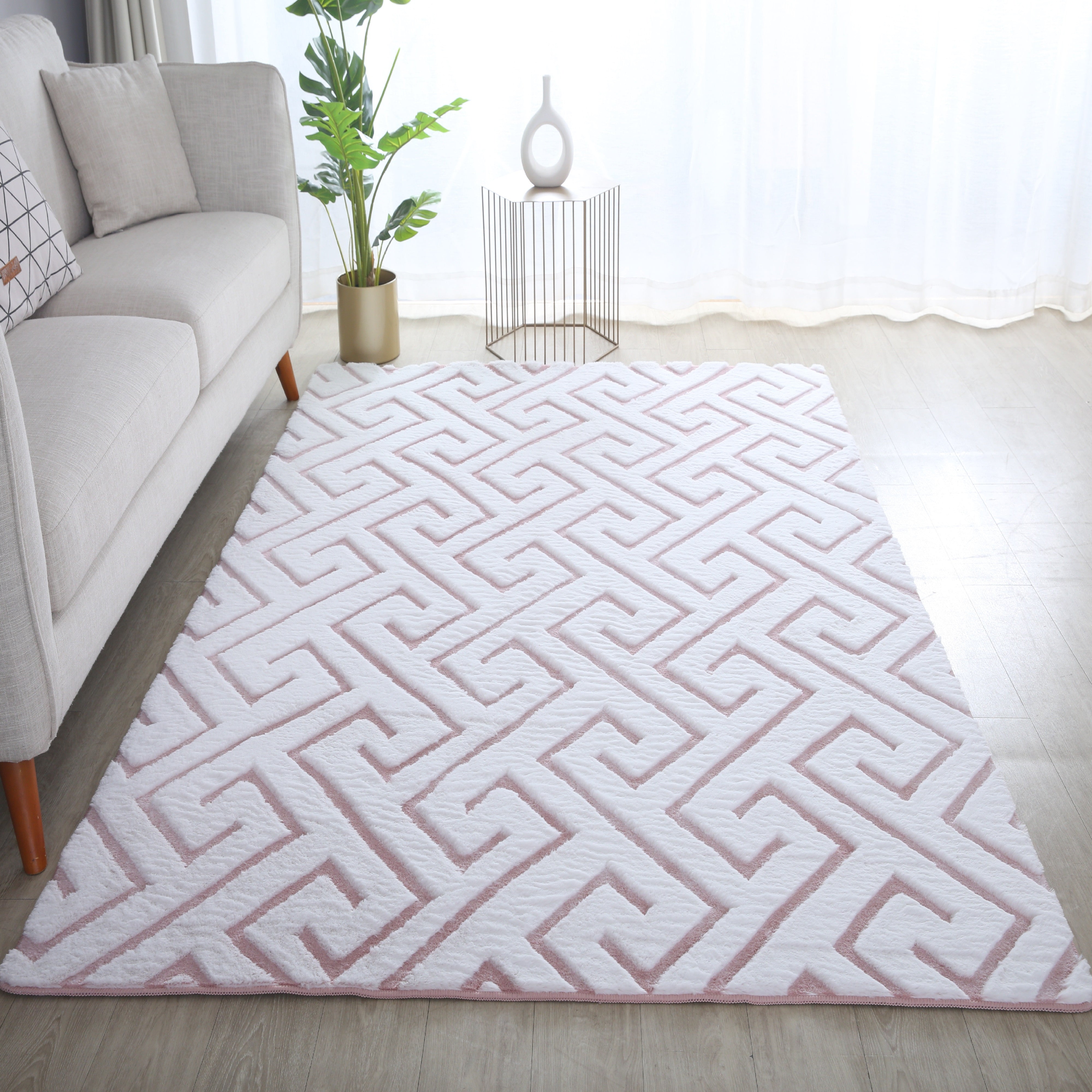 Kurzflor-Teppich im skandinavischen Design: modern und stilvoll