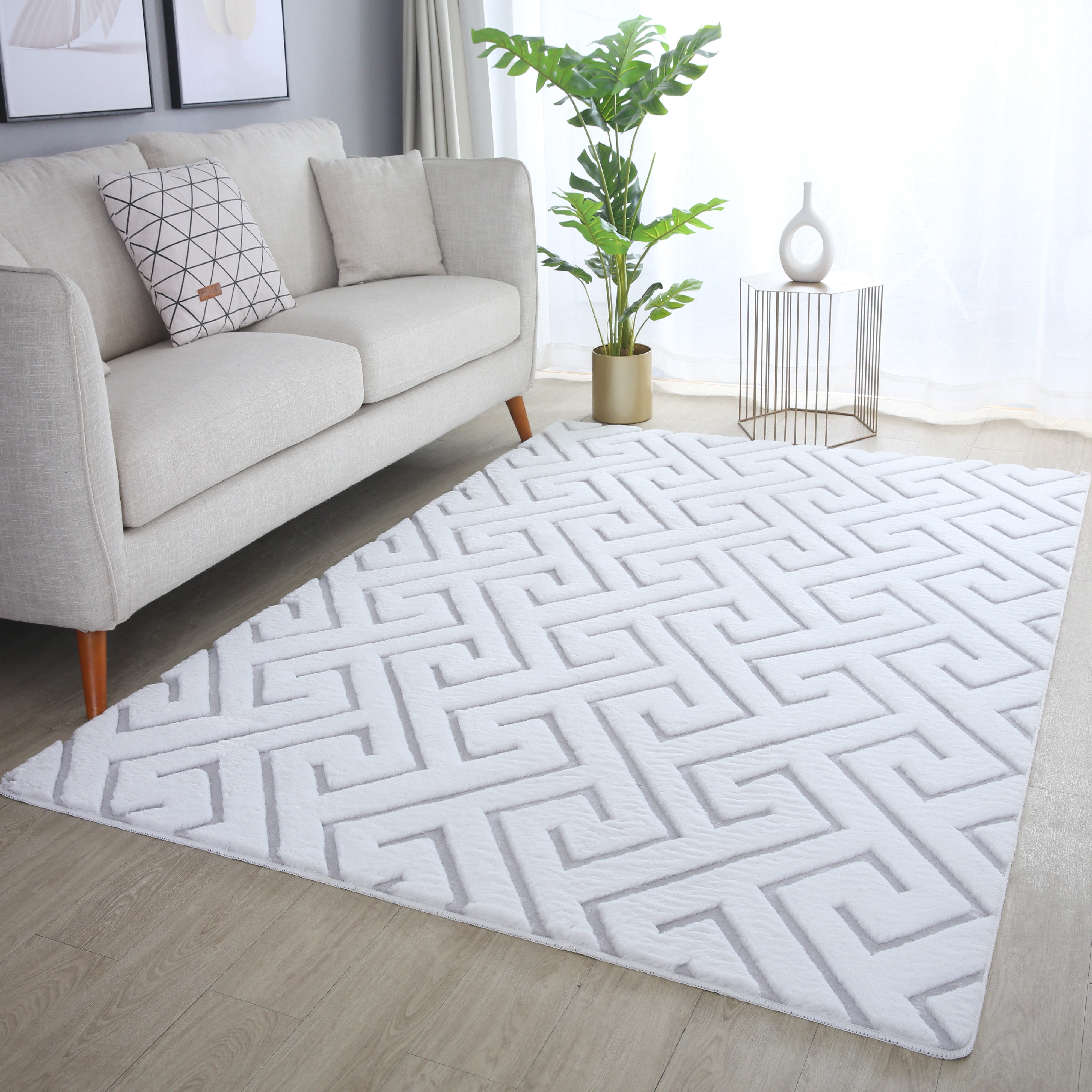 Kurzflor-Teppich im skandinavischen Design: modern und stilvoll