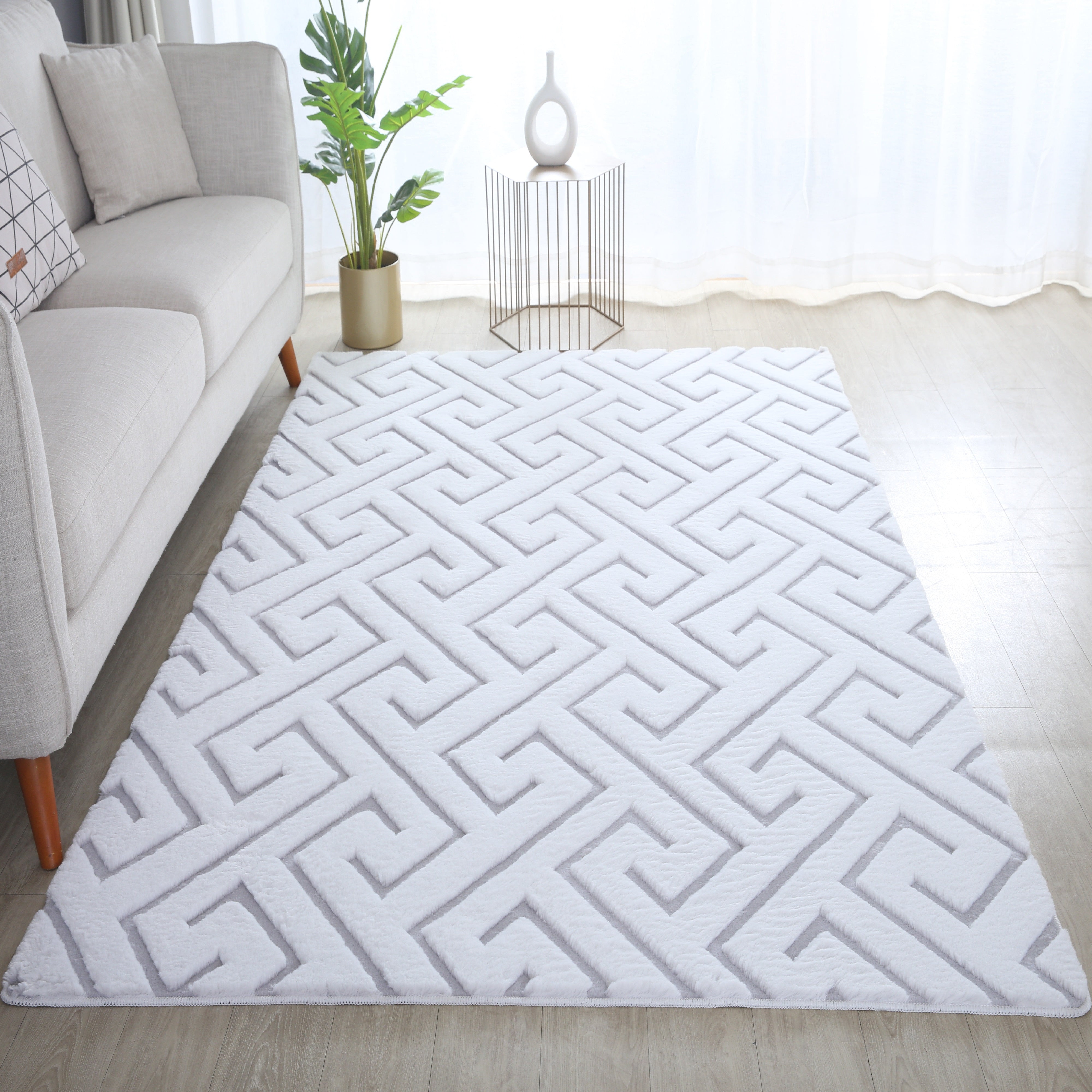 Kurzflor-Teppich im skandinavischen Design: modern und stilvoll