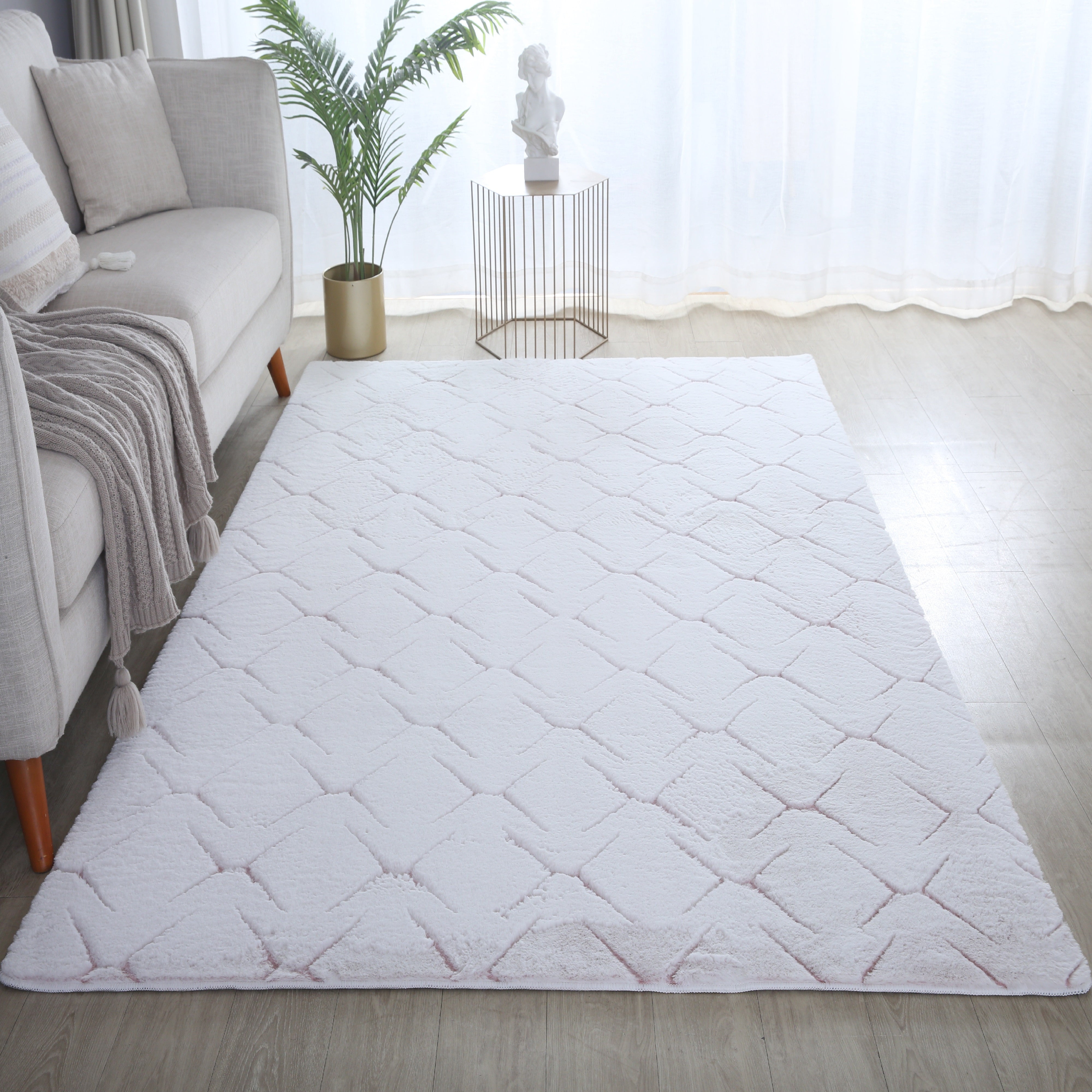 Kurzflor-Teppich im skandinavischen Design: elegant und gemütlich