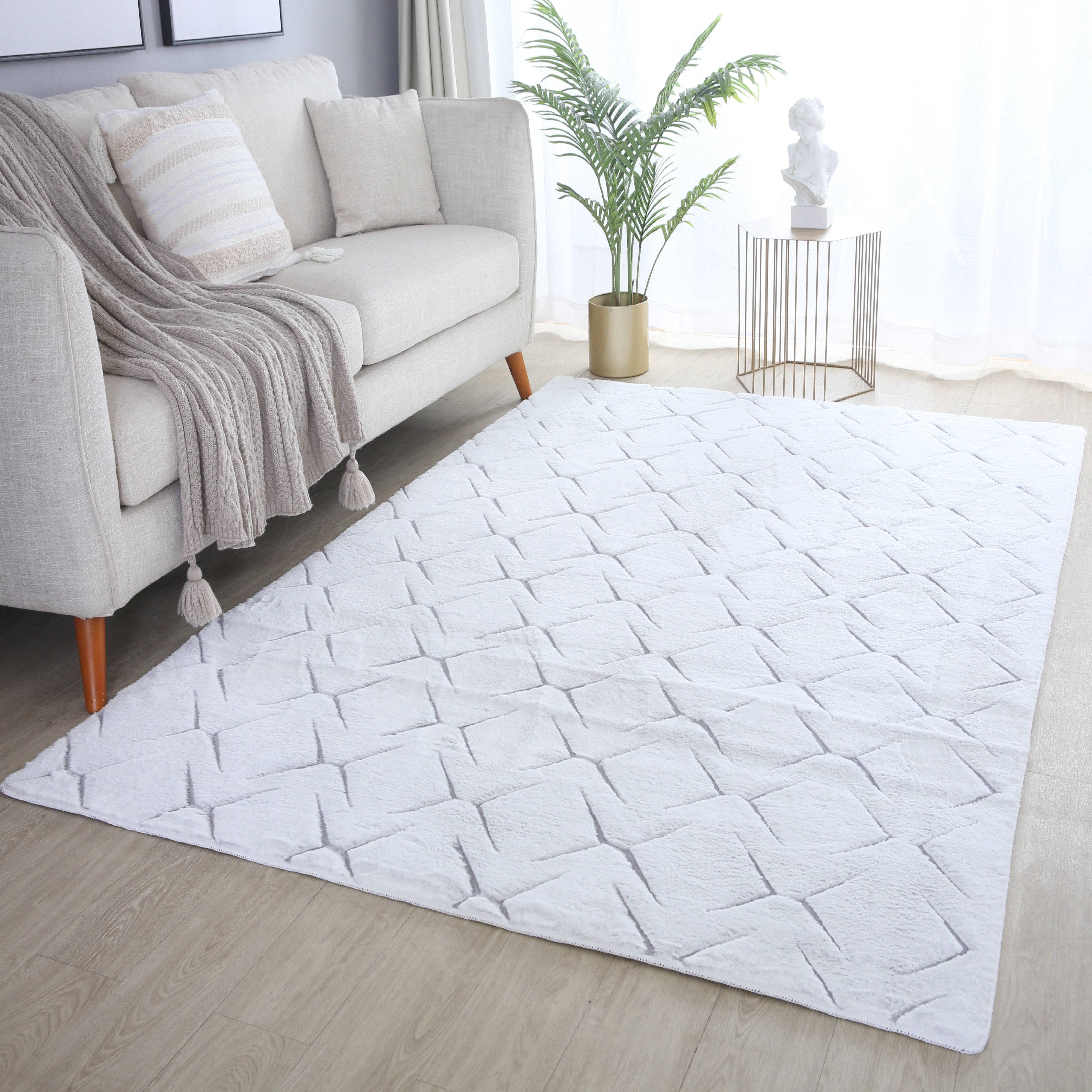 Kurzflor-Teppich im skandinavischen Design: elegant und gemütlich