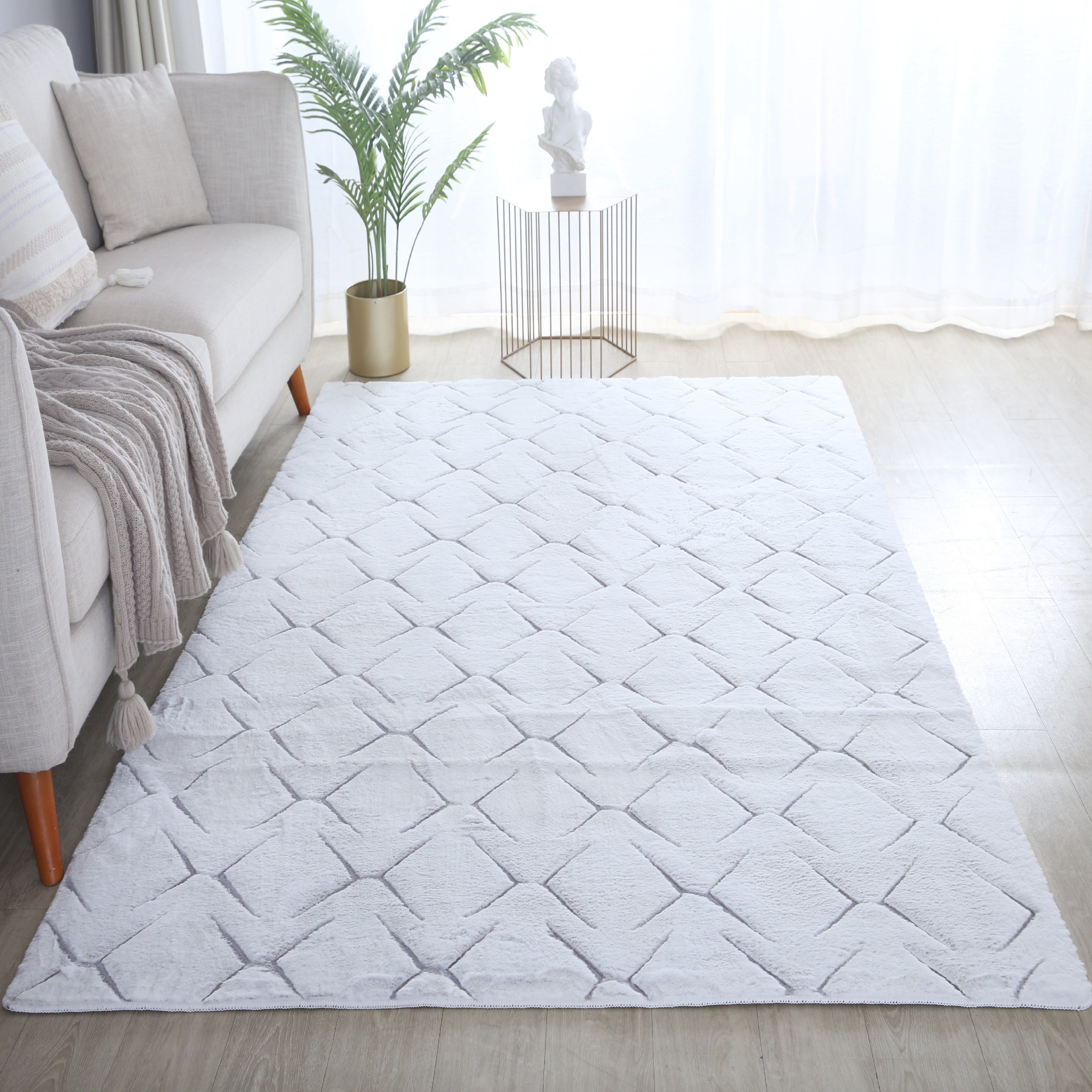 Kurzflor-Teppich im skandinavischen Design: elegant und gemütlich